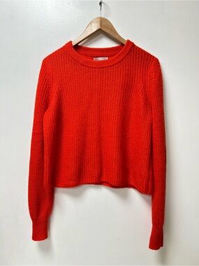 Rebecca Minkoff Women’s Red Orange Acrylic Blend Knit Sweater Size S